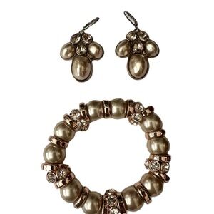 Givenchy & Giavan Elegant Pearl and Crystal Bracelet